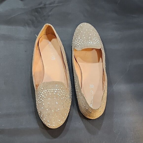 ALDO ROUND TOE SLIP ON BREATHABLE WOMEN COMFORT BALLET STUDDED FLATS - Picture 6 of 15